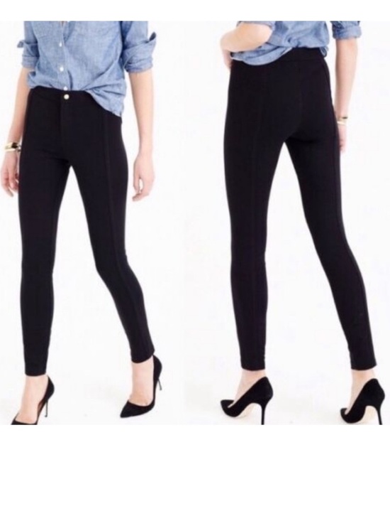 J. Crew Pants - J. Crew Pixie Ponte Snap Front Pant, Black Size 12R Style E1153